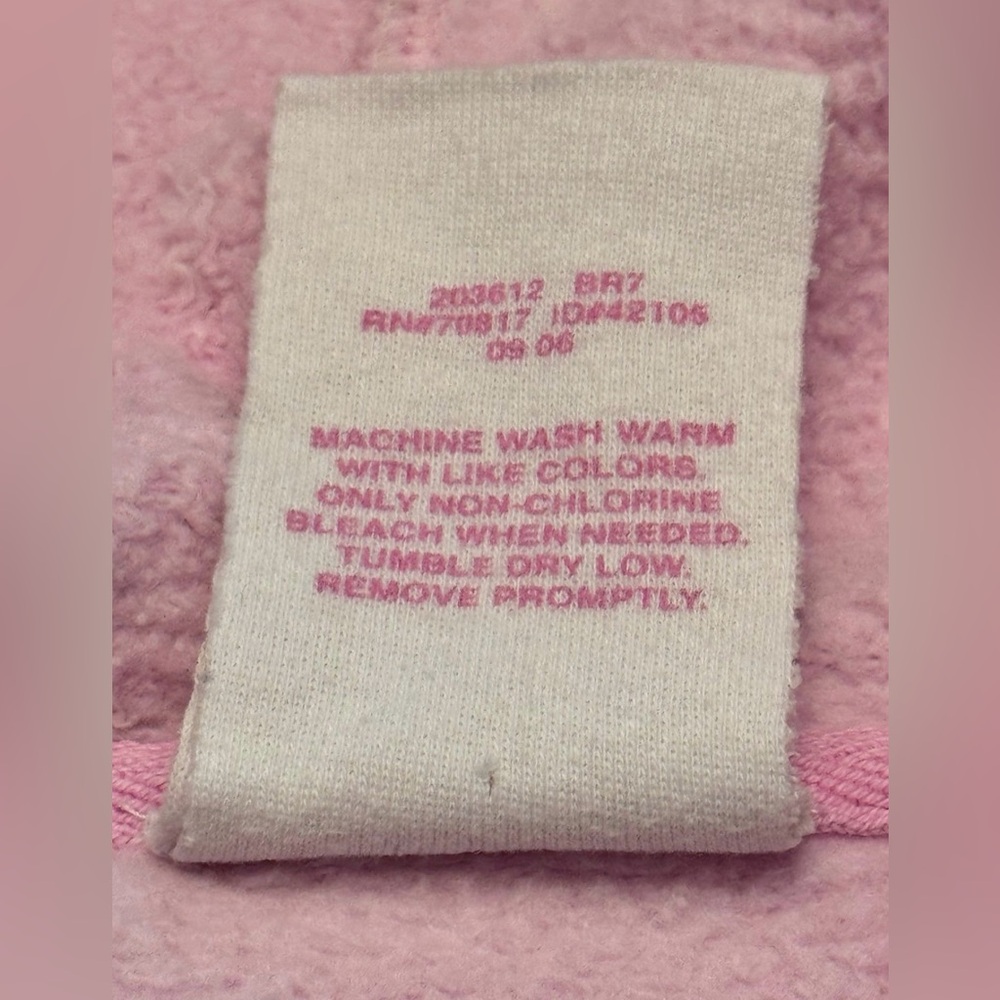 VS PINK VINTAGE Y2K SET HOODIE & SWEATPANTS TRUE PINK LOVE OMBRÉ DOG HEARTS RARE - Picture 6 of 15